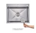 Lidz Handmade H6050H Мойка для кухни интегрированная Decor Honeycomb 2,5/0,5 мм LDH6050DEC48370