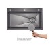 Lidz Handmade H7545B Мийка для кухні інтегрована Decor Black PVD Honeycomb 3,0/1,0 мм LDH7545BDECPVD48373