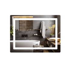 Зеркало Kubis (KU2) 800х600 с LED-подсветкой Touch, с антизапотеванием, с диммером, рег. яркости LD78LF9048060 Зеркало Kubis (KU2) 800х600 с LED-подсветкой Touch, с антизапотеванием, с диммером, рег. яркости LD78LF9048060