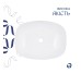 Комплект Qtap Cardinal: Раковина накладна 600x380x140 мм, White, овальна + Донний клапан Pop-up PU02