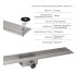 Комплект Qtap Taurus FD800 (BLA) Линейный трап из нержавеющей стали с сухим затвором 800 мм