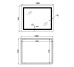 Дзеркало Lidz Kubis (KU2) 1200х800 з LED-підсвічуванням Touch, з антизапотіванням, з димером, рег. яскравості LDKUB120080049007