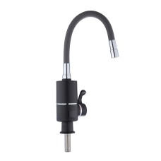 Проточний кран-водонагрівач з гнучким виливом для кухні  Warm 064  LDWAR064GRE49094 Black/Grey Бойлери