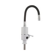 Проточный кран-водонагреватель с гибким изливом для кухни Warm 065 LDWAR065BLA49095 White/Black