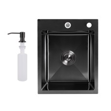 Мийка для кухні інтегрована Handmade H4050B Brushed Black PVD 3,0/1,0 мм LDH4050BRUBLM49439 Мийки з нержавіючої сталі — сторінка 5