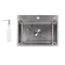 Мийка для кухні інтегрована Handmade H5843 Brushed Steel 3,0/1,0 мм LDH5843BRU49442