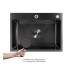 Мийка для кухні інтегрована Lidz Handmade H5843B Brushed Black PVD 3,0/1,0 мм LDH5843BRUBLM49443