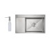 Мийка для кухні інтегрована Lidz Handmade Max 500 H7849L Brushed Steel, 3,0/1,0 мм, крило зліва, збільшена чаша LDH7849LBRU49463