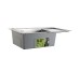 Мойка для кухни интегрированная Lidz Handmade Max 500 H7849R Brushed Steel, 3,0/1,0 мм, крыло справа, увеличенная чаша LDH7849RBRU49464