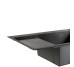 Мойка для кухни интегрированная Lidz Handmade Max 500 H7849BL Brushed Black PVD, 3,0/1,0 мм, крыло слева, увеличенная чаша LDH7849ВLBRUBLM49465