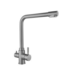 Смеситель для кухни Aria 020F1 (k35) с подключением для питьевой воды LDARI020F1GRP49563 Graphite