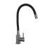 Змішувач для кухні Lidz Aria 015F3 (k35) з гнучким виливом LDARI015F3BGRP49564 Graphite/Black