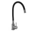 Змішувач для кухні Lidz Aria 015F3 (k35) з гнучким виливом LDARI015F3BGRP49564 Graphite/Black
