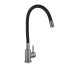 Змішувач для кухні Lidz Aria 015F3 (k35) з гнучким виливом LDARI015F3BGRP49564 Graphite/Black