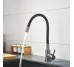 Змішувач для кухні Lidz Aria 015F3 (k35) з гнучким виливом LDARI015F3BGRP49564 Graphite/Black
