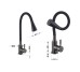Смеситель для кухни Lidz Aria 015F31 (k35) с гибким изливом LDARI015F31BGRP49566 Graphite/Black