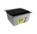 Сушилка на кухонную мойку Lidz Acsis LA04 Black, квадратна основа, для посуды 430х216 мм LDACSLA04BLM49762
