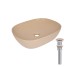 Раковина накладная Qtap Aquarius 470x380x120 мм, Beige, прямоугольная, с донным клапаном QTAQA188SB49781