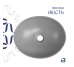 Раковина накладна Qtap Dove 415x340x140 мм, Stone grey, овальна, з донним клапаном QTDOV188SG49783