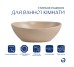 Раковина накладна Qtap Dove 415x340x140 мм, Beige, овальна, з донним клапаном QTDOV188SB49784