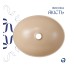 Раковина накладна Qtap Dove 415x340x140 мм, Beige, овальна, з донним клапаном QTDOV188SB49784