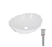 Раковина накладная Qtap Dove 415x340x140 мм, Marble, овальная, с донным клапаном QTDOV188SB49785