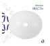 Раковина накладная Qtap Dove 415x340x140 мм, Marble, овальная, с донным клапаном QTDOV188SB49785