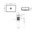 Раковина накладна Qtap Tern 610x350x135 мм, Stone grey, прямокутна, з донним клапаном QTTER188SG49789