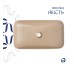 Раковина накладна Qtap Tern 610x350x135 мм, Beige, прямокутна, з донним клапаном QTTER188SB49790