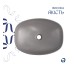 Раковина накладная Qtap Cardinal 500х380х140 мм, Stone grey, прямоугольная, с донным клапаном QTCAR188SG49824