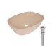Раковина накладная Qtap Cardinal 500х380х140 мм, Beige, прямоугольная, с донным клапаном QTCAR188SB49825