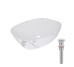 Раковина накладная Qtap Cardinal 500х380х140 мм, Marble, прямоугольная, с донным клапаном QTCAR188MR49826