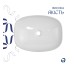 Раковина накладная Qtap Cardinal 500х380х140 мм, Marble, прямоугольная, с донным клапаном QTCAR188MR49826