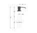 Дозатор для миючого засобу Lidz Acsis LA30 Brushed Black PVD, круглий LDACSLA30BLM49827