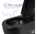 Унітаз підвісний Qtap Taurus Ultra Quiet 515×360×350 мм, Matt Black, з сидінням Slim Duroplast / Soft-close / Quick Release QTTAU28BLM50504