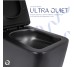 Унитаз подвесной Qtap Gemini Ultra Quiet 485×340×350 мм, Matt Black, с сиденьем Slim Duroplast / Soft-close / Quick Release QTGEM28BLM50505