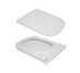 Унитаз напольный Qtap Presto Quadro безобідковий з сідінням Soft-close QTPRE27W51021