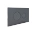 Клавиша смыва Qtap Standard 152x236x28 мм, Gunmetal Black, круглая QTSTD164GMB51271