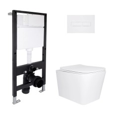 Готове рішення для ванної кімнати: підвісний унітаз Tern Ultra Quiet 525x345x360 + комплект інсталяції Standard (лінійна клавіша White) Готове рішення для ванної кімнати: підвісний унітаз Tern Ultra Quiet 525x345x360 + комплект інсталяції Standard (лінійна клавіша White)