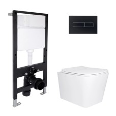 Готовое решение для ванной комнаты: подвесной унитаз Tern Ultra Quiet 525x345x360 + комплект инсталляции Standard (линейная кнопка Black) Инсталляции для унитаза — страница 21