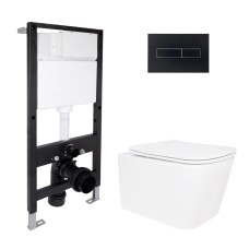 Готове рішення для ванної кімнати: підвісний унітаз Crow Ultra Quiet 485x340x290 + комплект інсталяції Standard (лінійна клавіша Black) Інсталяції для унітаза — сторінка 19