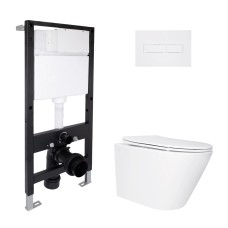 Готове рішення для ванної кімнати: підвісний унітаз Swan Ultra Quiet 520x360x320 + комплект інсталяції Standard (лінійна клавіша White) Інсталяції для унітаза — сторінка 19