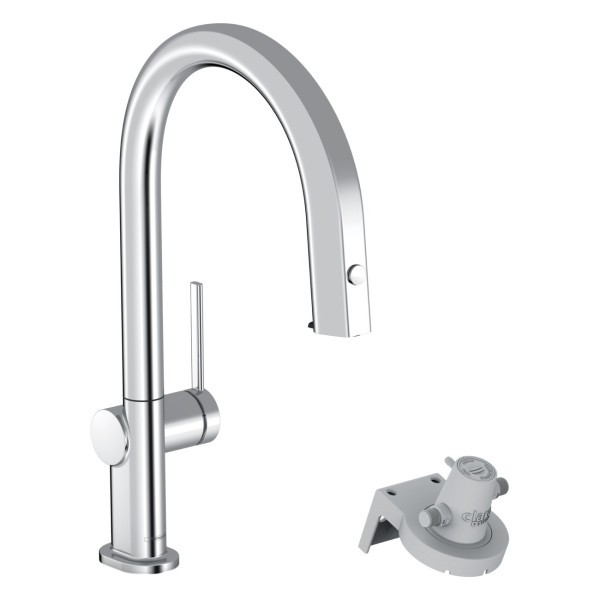 AQITTURA M91 смеситель для кухни, 210, с выдвижным изливом, 1jet, хром