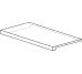 Доска разделочная (120x30) PUTI121 Tierras Angolarecorner Sinistro Ash - Tierras Industrial з колекції Tierras Industrial Mutina