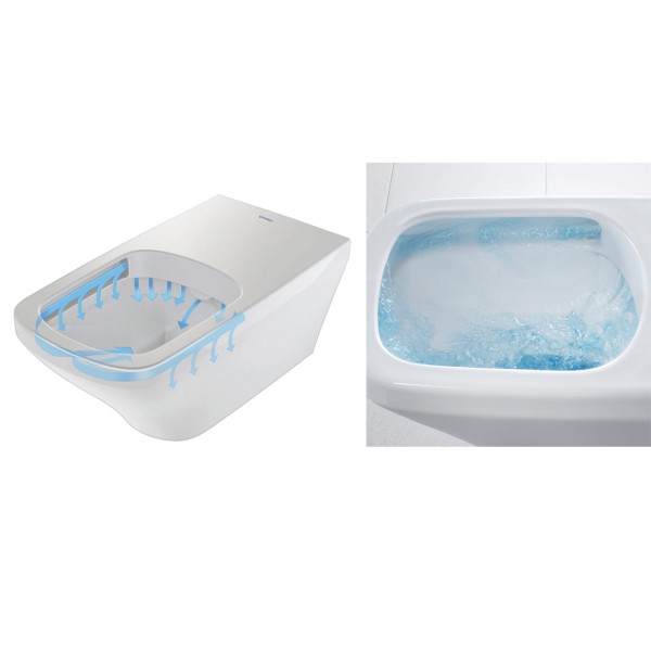 DURASTYLE Унітаз підвісний Rimless 37х70 см HygieneGlaze (2559092000)