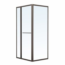 CRUZE душова кабіна 90*90*200см, тип дверей COME IN, профіль metal gun, прозоре скло