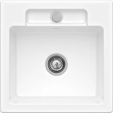 SILUET 50 S Кухонна мийка 51x51x22 см без отвору під змішувач (334501R1) White Alpine CeramicPlus