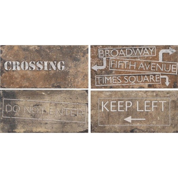 Декор Road Signs Mix Chelsea 10x20 New York Cir з колекції New York Cir