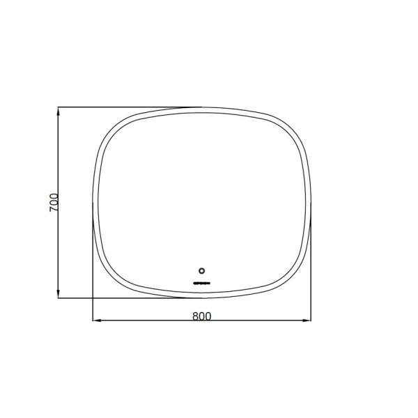 Дзеркало Callisto 80x70 см sensor з підсвіткою Aqua Rodos