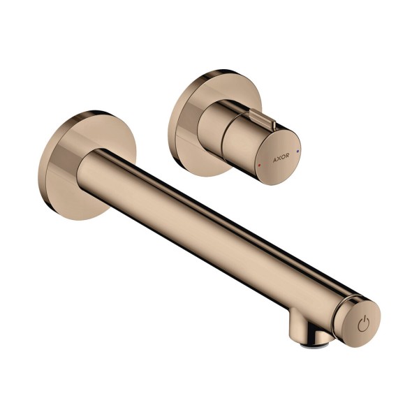 Смеситель Axor Uno Select для умывальника со стены: излив 220 мм Polished Red Gold 45113300